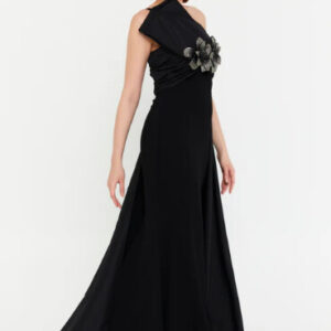 One Shoulder Maxi Polyester Mermaid Regular Wedding Guest Dress